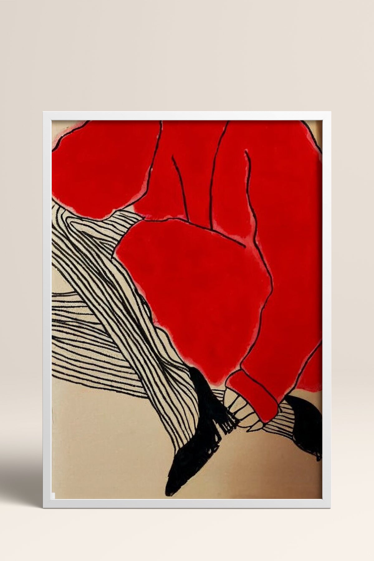 HOMEPACK Ahşap Çerçeveli Tablo Çerçeveli Poster Sanatsal Modern Duvar Dekoru BEK-8380
