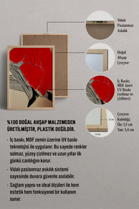 HOMEPACK Ahşap Çerçeveli Tablo Çerçeveli Poster Sanatsal Modern Duvar Dekoru BEK-8380