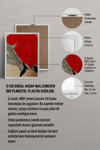 HOMEPACK Ahşap Çerçeveli Tablo Çerçeveli Poster Sanatsal Modern Duvar Dekoru BEK-8380