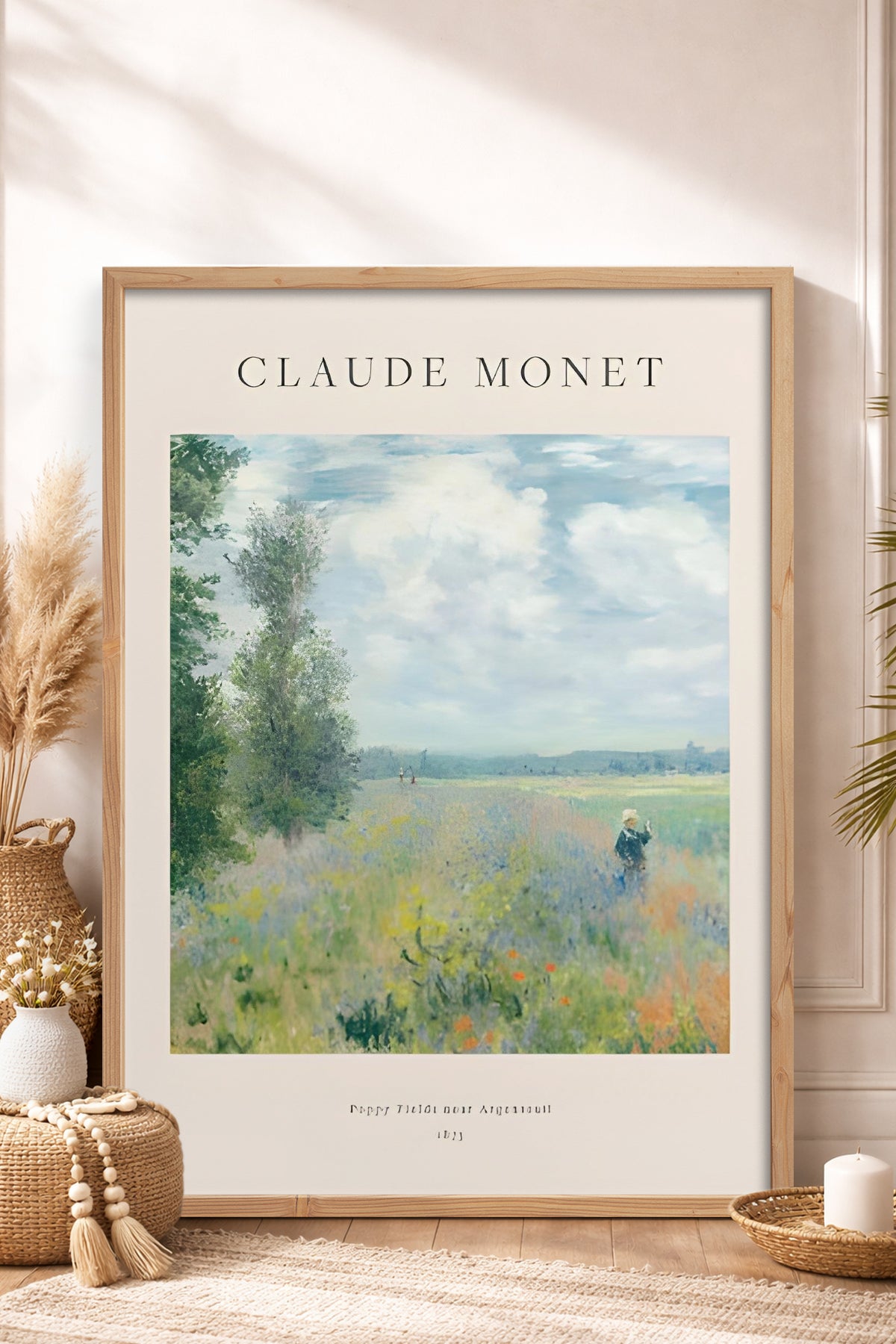 HOMEPACK Ahşap Çerçeveli Tablo Çerçeveli Poster Sanatsal Modern Duvar Dekoru BEK-8382