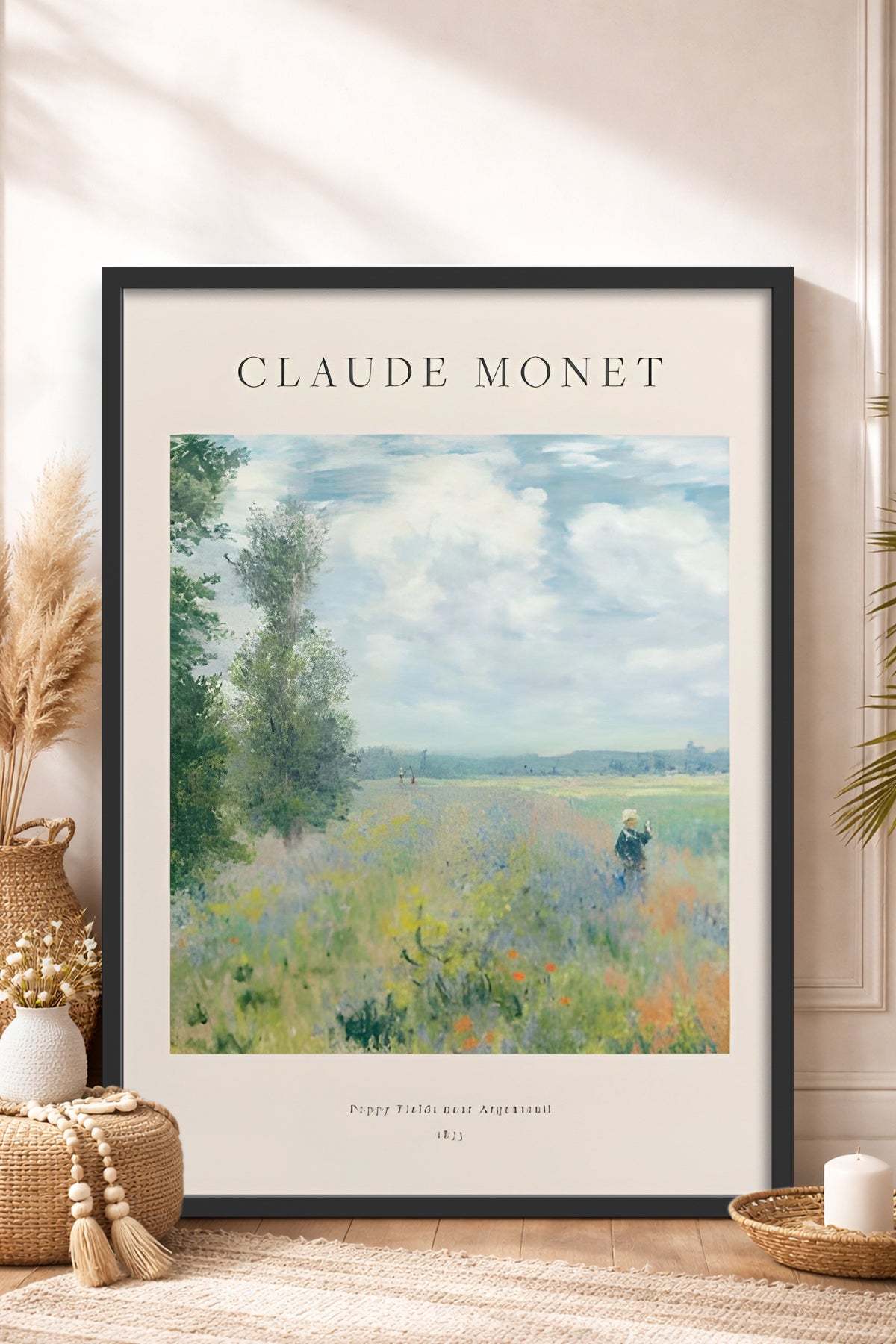 HOMEPACK Ahşap Çerçeveli Tablo Çerçeveli Poster Sanatsal Modern Duvar Dekoru BEK-8382