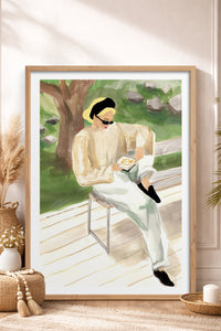HOMEPACK Ahşap Çerçeveli Tablo Çerçeveli Poster Sanatsal Modern Duvar Dekoru BEK-8383