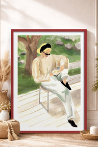 HOMEPACK Ahşap Çerçeveli Tablo Çerçeveli Poster Sanatsal Modern Duvar Dekoru BEK-8383