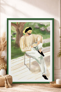 HOMEPACK Ahşap Çerçeveli Tablo Çerçeveli Poster Sanatsal Modern Duvar Dekoru BEK-8383