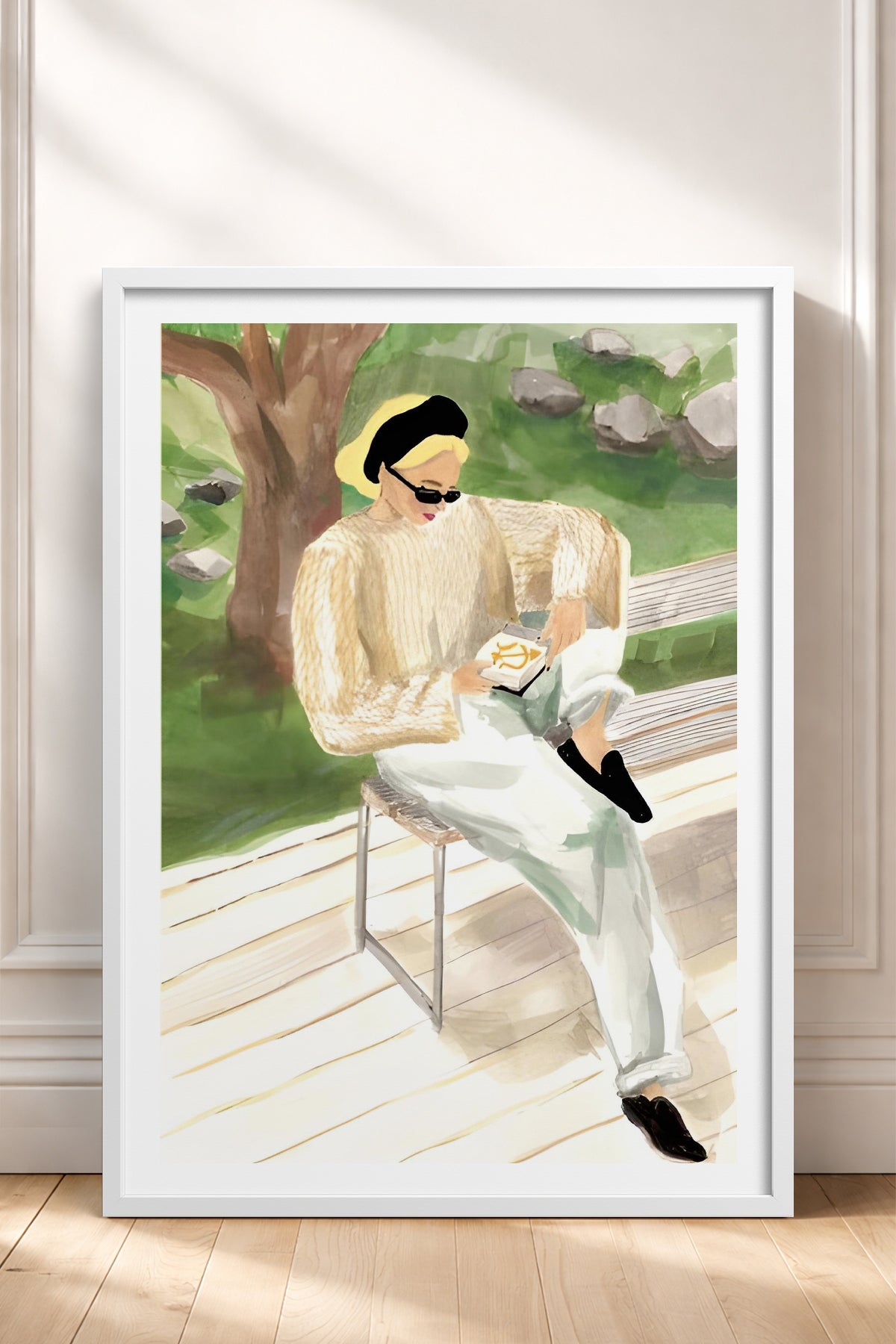 HOMEPACK Ahşap Çerçeveli Tablo Çerçeveli Poster Sanatsal Modern Duvar Dekoru BEK-8383