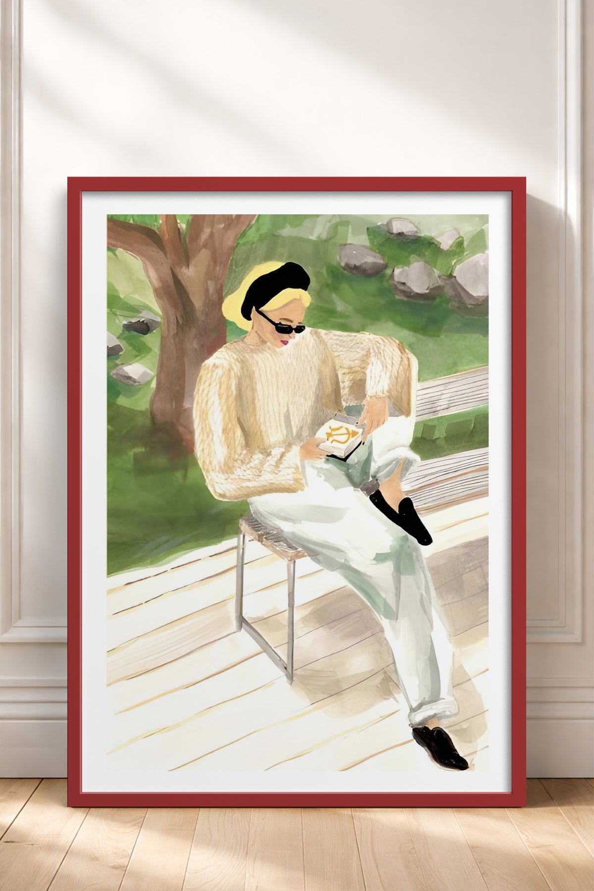 HOMEPACK Ahşap Çerçeveli Tablo Çerçeveli Poster Sanatsal Modern Duvar Dekoru BEK-8383