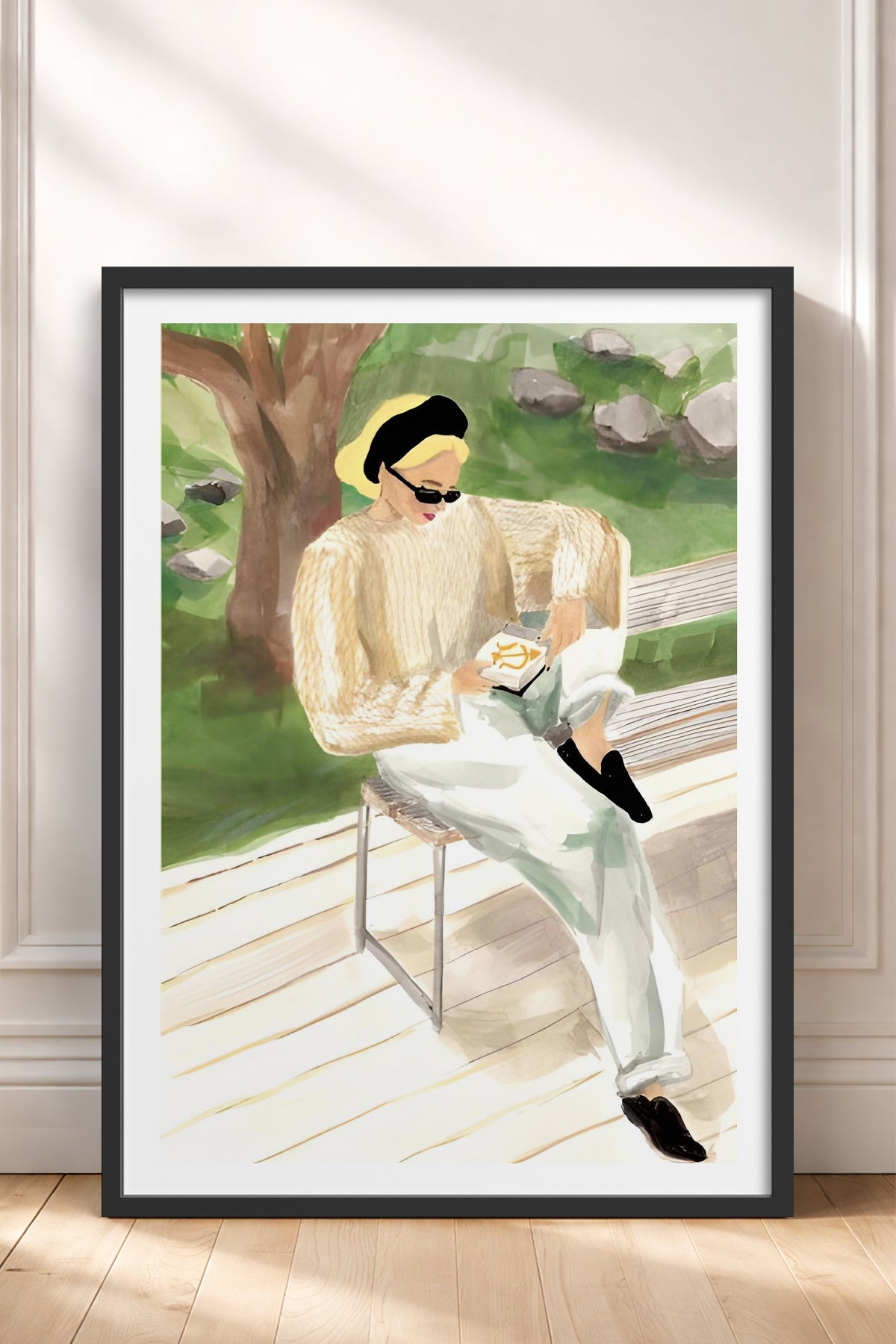 HOMEPACK Ahşap Çerçeveli Tablo Çerçeveli Poster Sanatsal Modern Duvar Dekoru BEK-8383