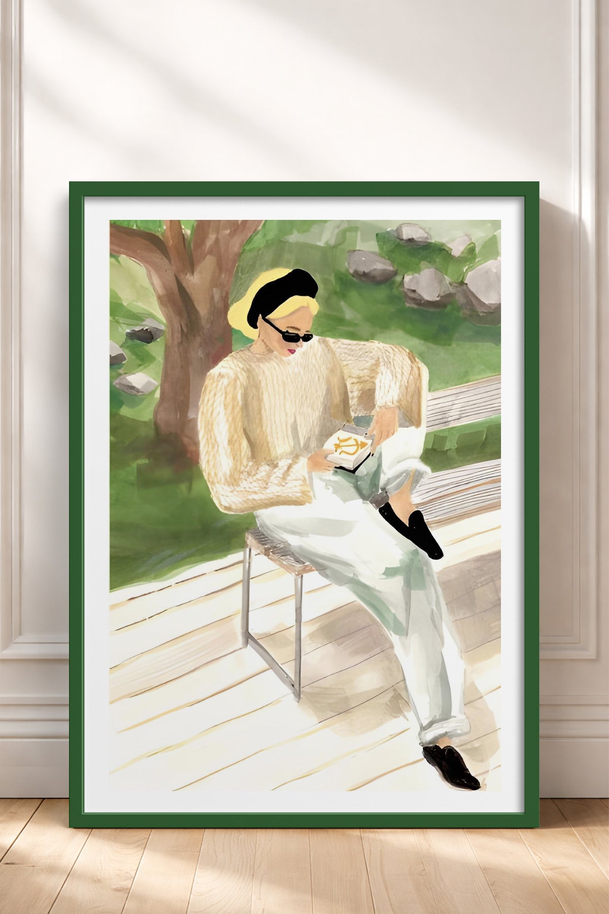 HOMEPACK Ahşap Çerçeveli Tablo Çerçeveli Poster Sanatsal Modern Duvar Dekoru BEK-8383