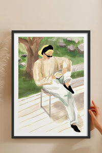 HOMEPACK Ahşap Çerçeveli Tablo Çerçeveli Poster Sanatsal Modern Duvar Dekoru BEK-8383