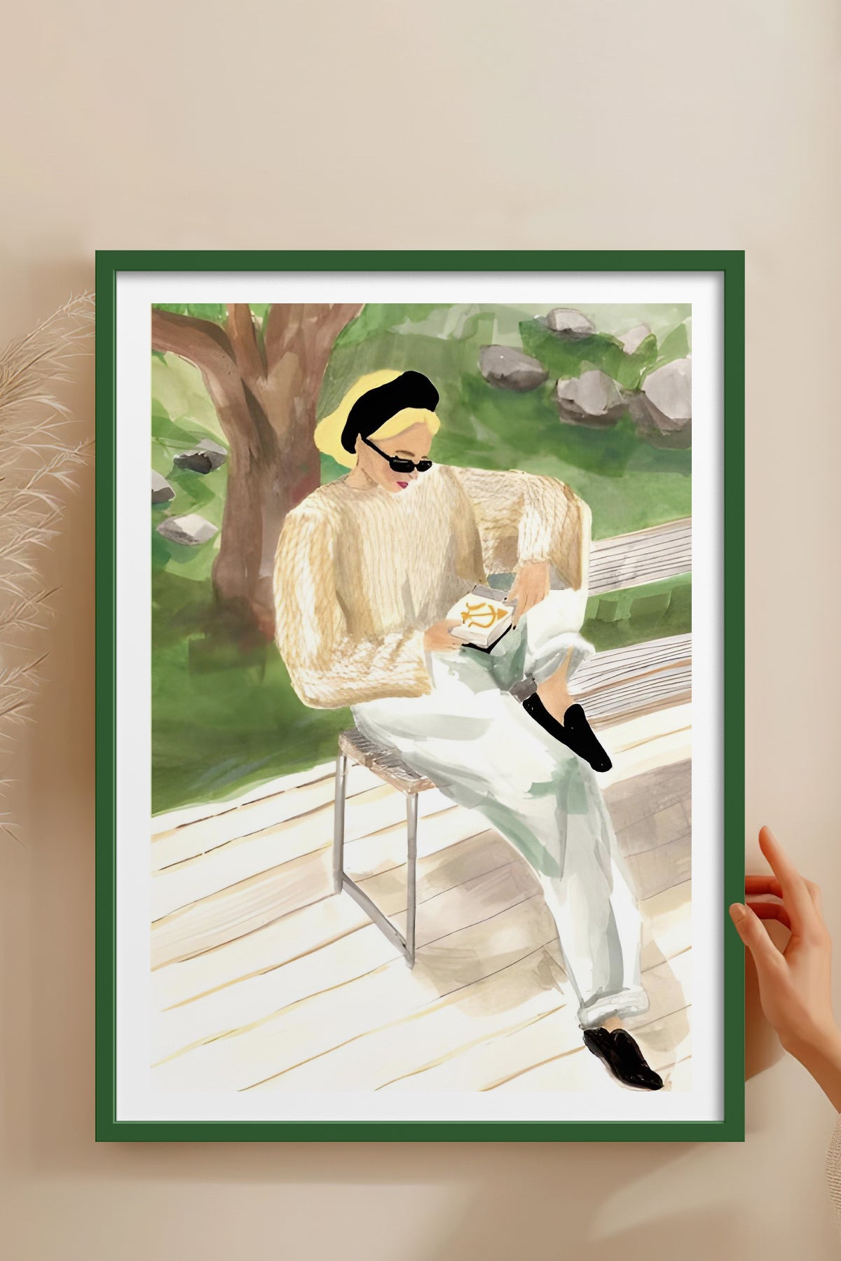 HOMEPACK Ahşap Çerçeveli Tablo Çerçeveli Poster Sanatsal Modern Duvar Dekoru BEK-8383