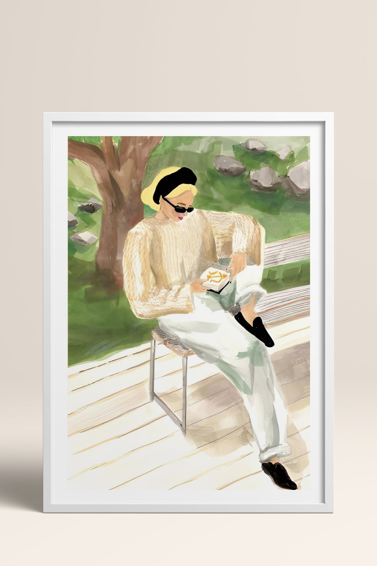 HOMEPACK Ahşap Çerçeveli Tablo Çerçeveli Poster Sanatsal Modern Duvar Dekoru BEK-8383