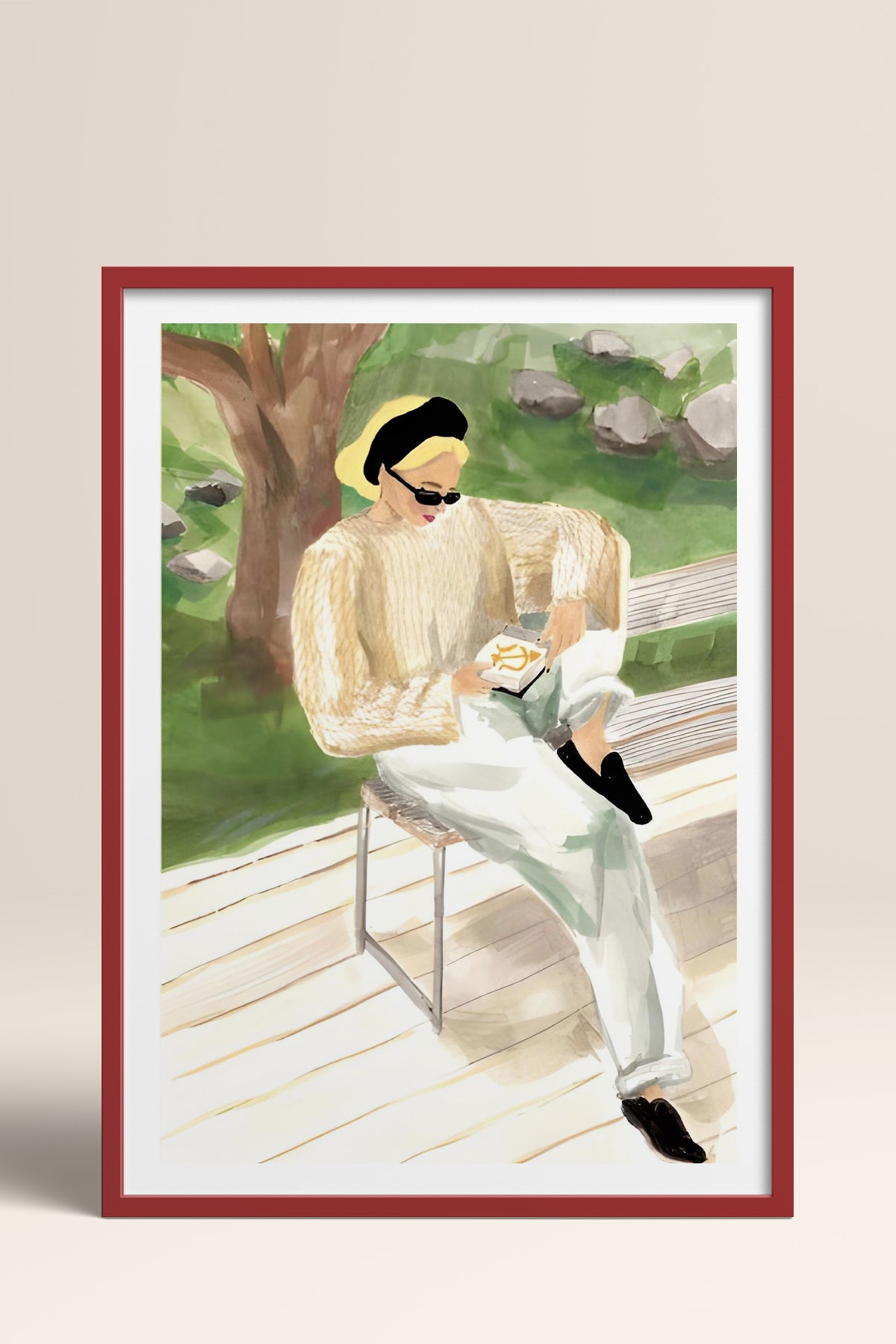 HOMEPACK Ahşap Çerçeveli Tablo Çerçeveli Poster Sanatsal Modern Duvar Dekoru BEK-8383