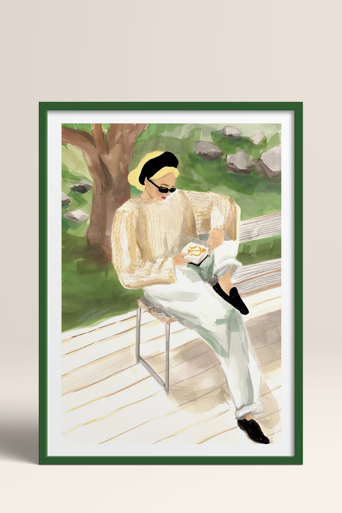 HOMEPACK Ahşap Çerçeveli Tablo Çerçeveli Poster Sanatsal Modern Duvar Dekoru BEK-8383