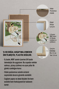 HOMEPACK Ahşap Çerçeveli Tablo Çerçeveli Poster Sanatsal Modern Duvar Dekoru BEK-8383