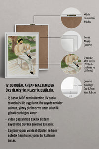 HOMEPACK Ahşap Çerçeveli Tablo Çerçeveli Poster Sanatsal Modern Duvar Dekoru BEK-8383