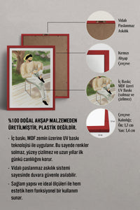 HOMEPACK Ahşap Çerçeveli Tablo Çerçeveli Poster Sanatsal Modern Duvar Dekoru BEK-8383
