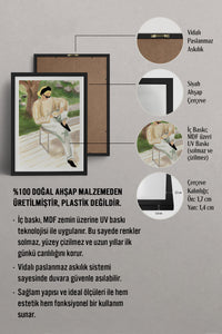 HOMEPACK Ahşap Çerçeveli Tablo Çerçeveli Poster Sanatsal Modern Duvar Dekoru BEK-8383
