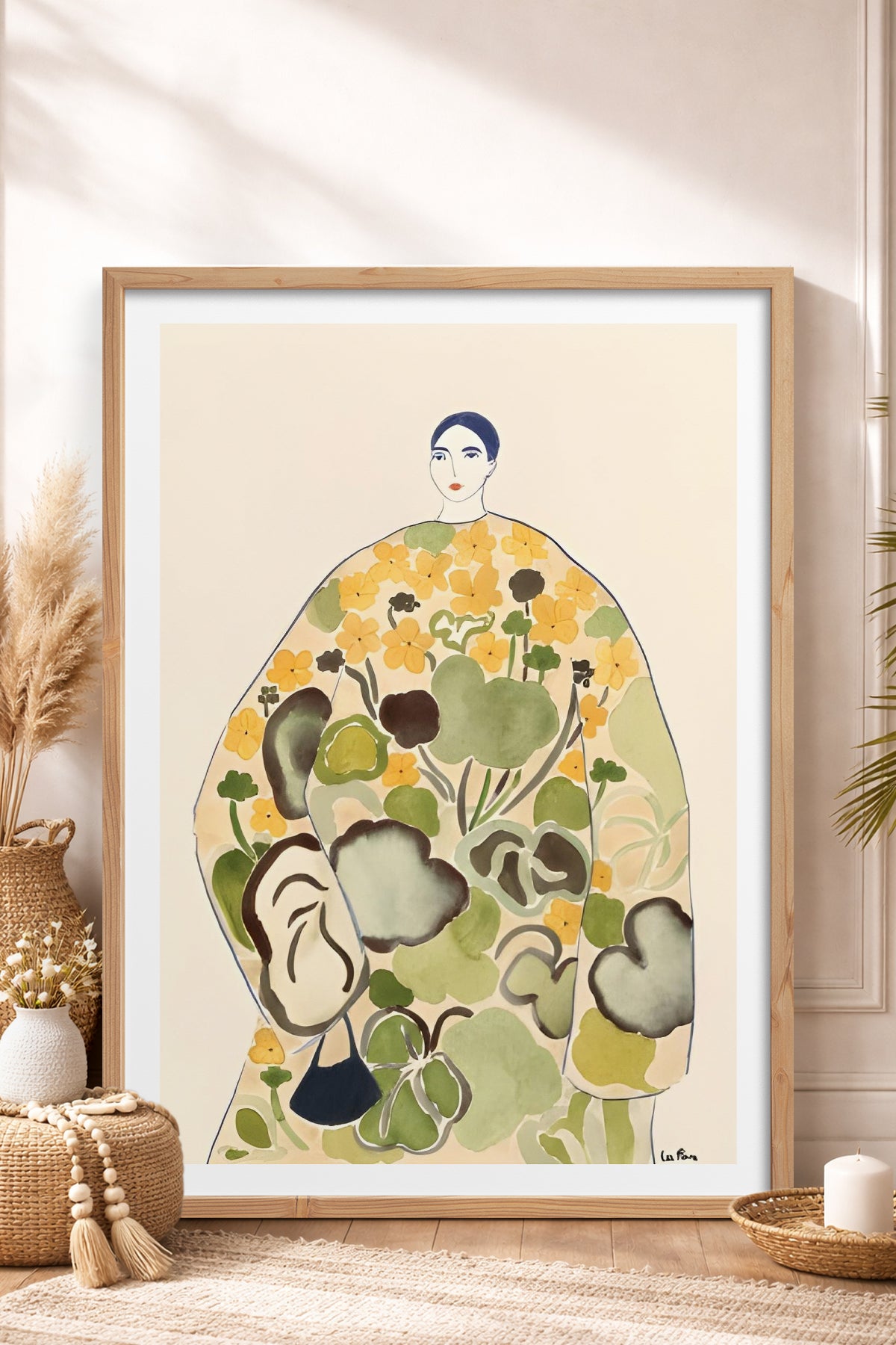 HOMEPACK Ahşap Çerçeveli Tablo Çerçeveli Poster Sanatsal Modern Duvar Dekoru BEK-8385