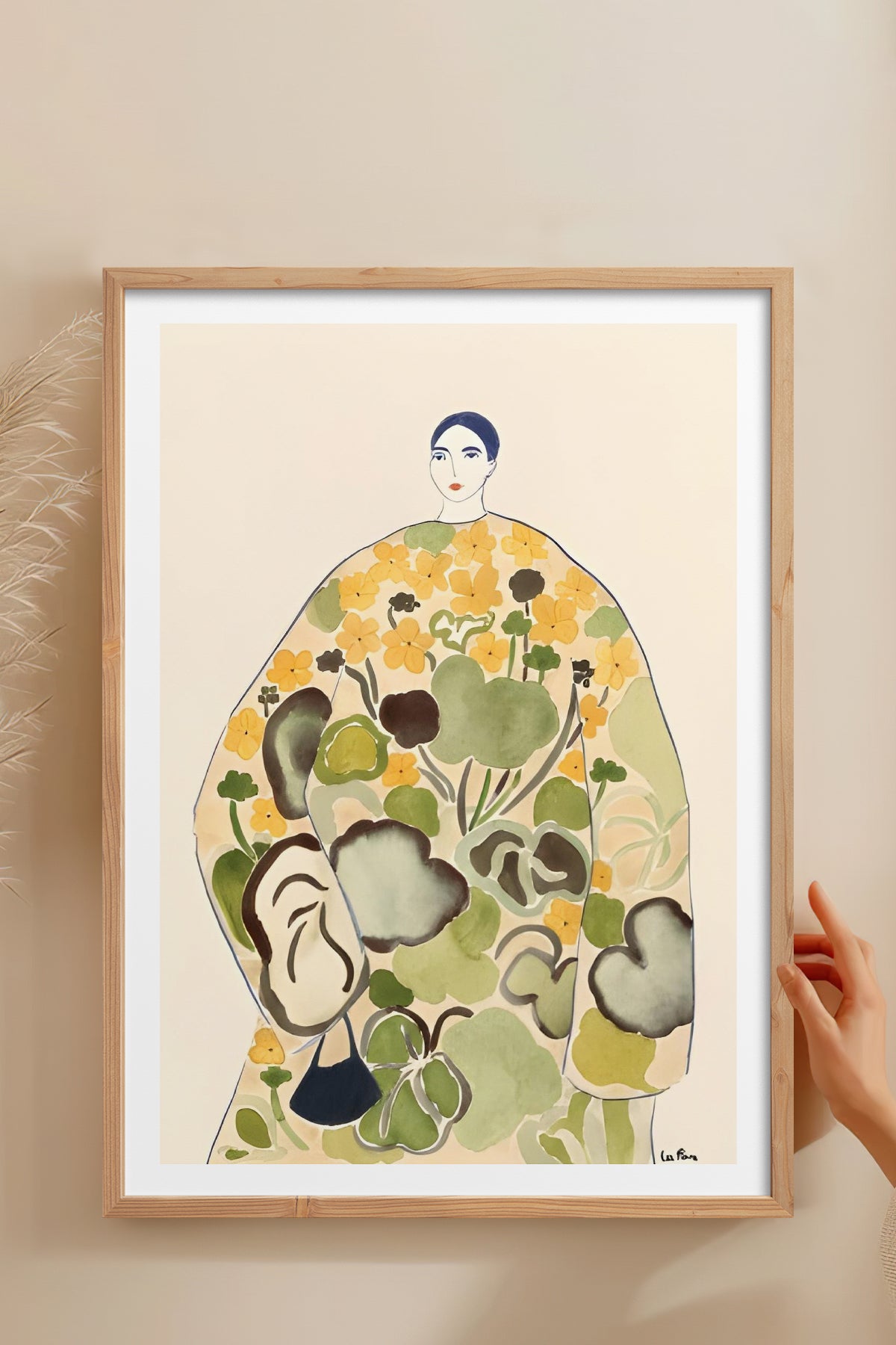 HOMEPACK Ahşap Çerçeveli Tablo Çerçeveli Poster Sanatsal Modern Duvar Dekoru BEK-8385