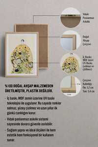 HOMEPACK Ahşap Çerçeveli Tablo Çerçeveli Poster Sanatsal Modern Duvar Dekoru BEK-8385