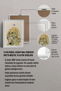 HOMEPACK Ahşap Çerçeveli Tablo Çerçeveli Poster Sanatsal Modern Duvar Dekoru BEK-8385