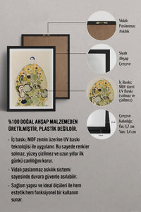 HOMEPACK Ahşap Çerçeveli Tablo Çerçeveli Poster Sanatsal Modern Duvar Dekoru BEK-8385