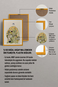 HOMEPACK Ahşap Çerçeveli Tablo Çerçeveli Poster Sanatsal Modern Duvar Dekoru BEK-8385