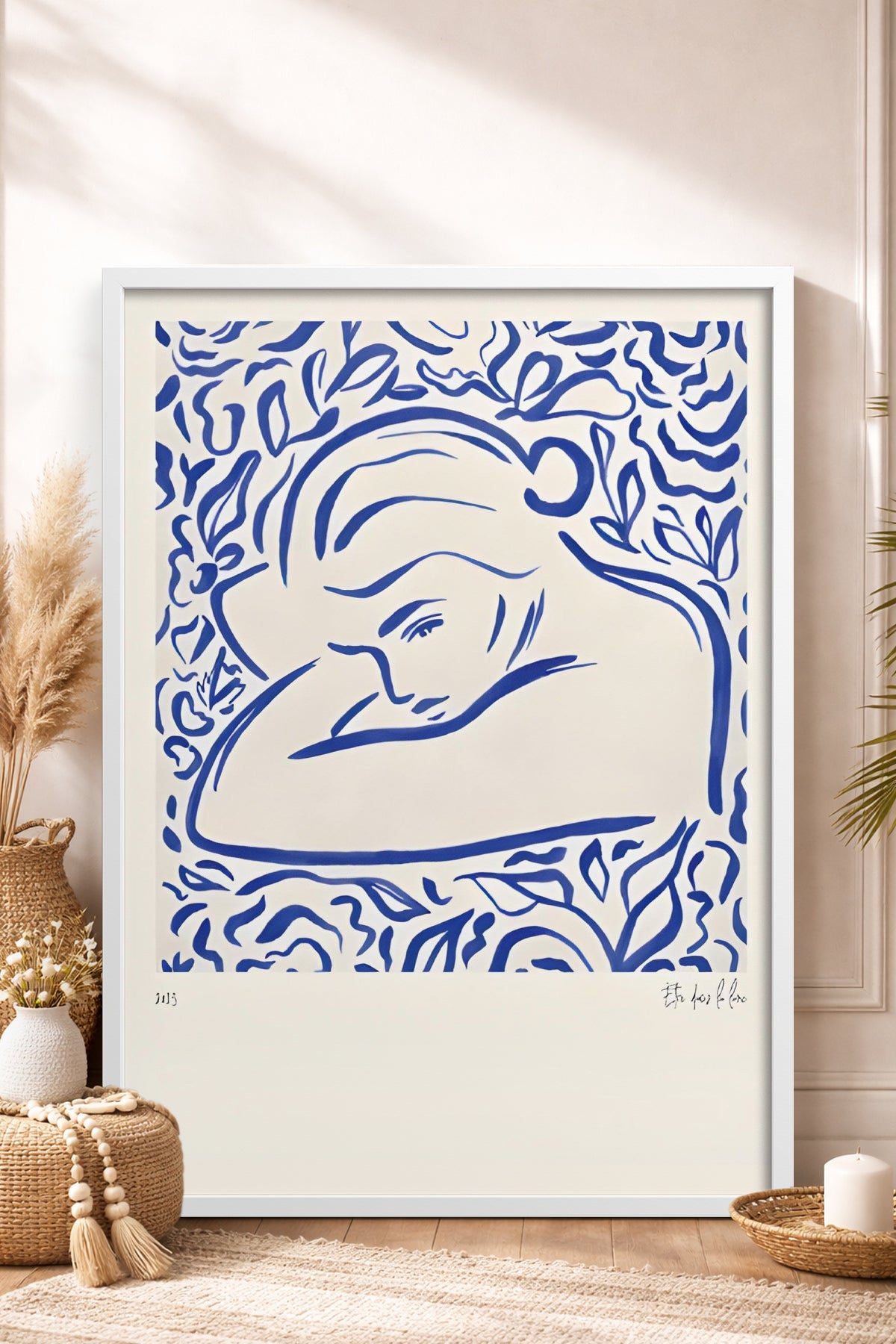 HOMEPACK Ahşap Çerçeveli Tablo Çerçeveli Poster Sanatsal Modern Duvar Dekoru BEK-8386
