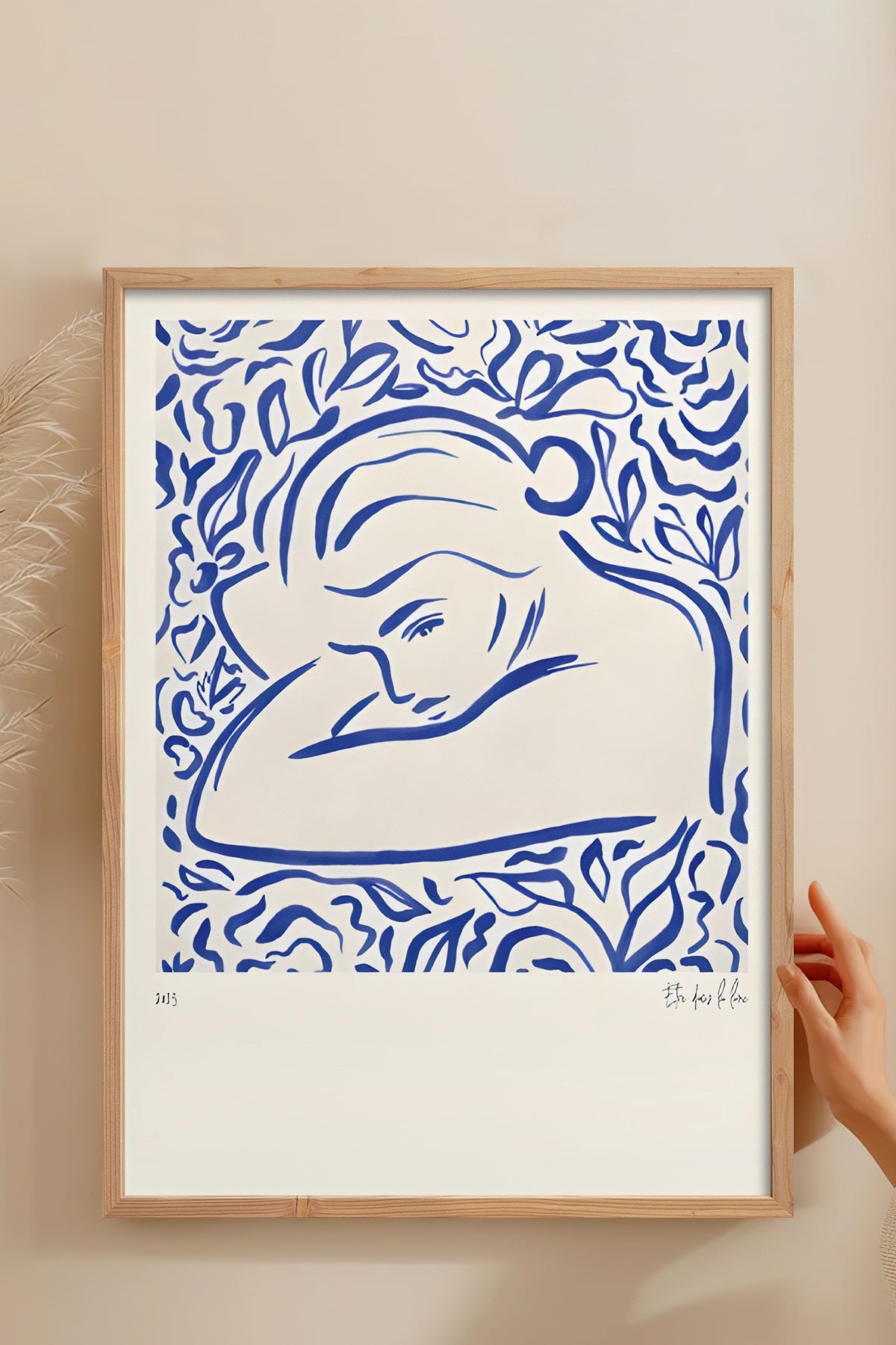 HOMEPACK Ahşap Çerçeveli Tablo Çerçeveli Poster Sanatsal Modern Duvar Dekoru BEK-8386