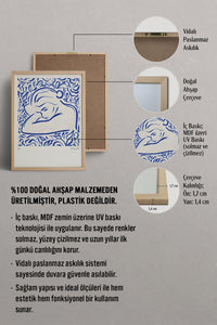 HOMEPACK Ahşap Çerçeveli Tablo Çerçeveli Poster Sanatsal Modern Duvar Dekoru BEK-8386