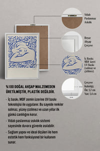 HOMEPACK Ahşap Çerçeveli Tablo Çerçeveli Poster Sanatsal Modern Duvar Dekoru BEK-8386
