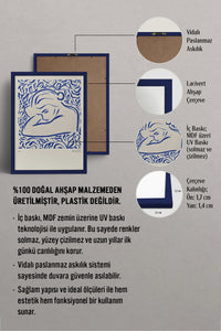 HOMEPACK Ahşap Çerçeveli Tablo Çerçeveli Poster Sanatsal Modern Duvar Dekoru BEK-8386