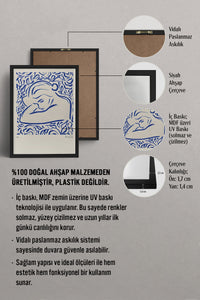 HOMEPACK Ahşap Çerçeveli Tablo Çerçeveli Poster Sanatsal Modern Duvar Dekoru BEK-8386