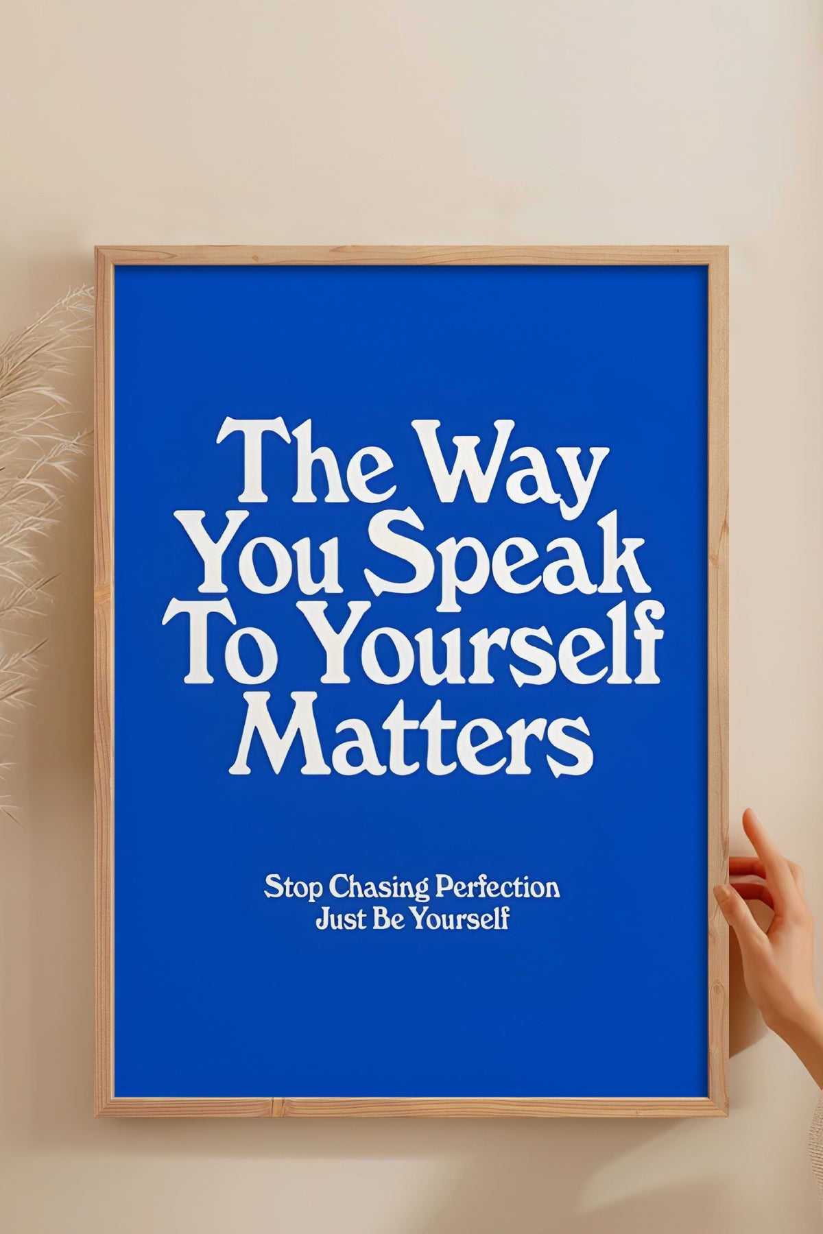 HOMEPACK Ahşap Çerçeveli Tablo Çerçeveli Poster Sanatsal Modern Duvar Dekoru BEK-8387
