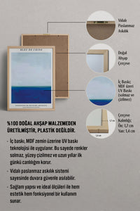 HOMEPACK Ahşap Çerçeveli Tablo Çerçeveli Poster Sanatsal Modern Duvar Dekoru BEK-8389