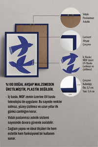 HOMEPACK Ahşap Çerçeveli Tablo Çerçeveli Poster Sanatsal Modern Duvar Dekoru BEK-8390