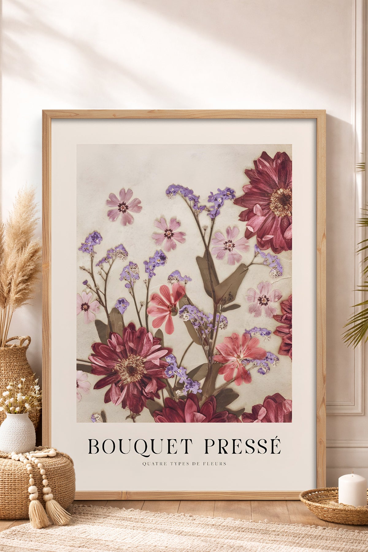 HOMEPACK Ahşap Çerçeveli Tablo Çerçeveli Poster Sanatsal Modern Duvar Dekoru BEK-8391