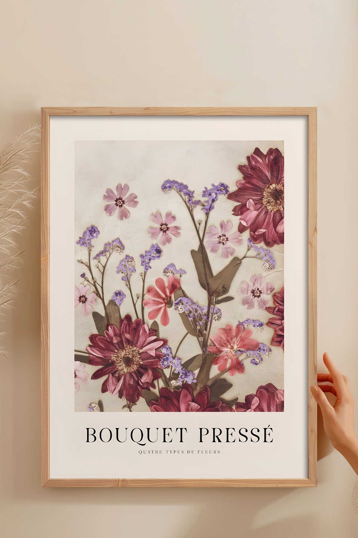 HOMEPACK Ahşap Çerçeveli Tablo Çerçeveli Poster Sanatsal Modern Duvar Dekoru BEK-8391