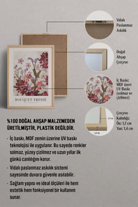 HOMEPACK Ahşap Çerçeveli Tablo Çerçeveli Poster Sanatsal Modern Duvar Dekoru BEK-8391
