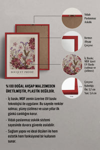 HOMEPACK Ahşap Çerçeveli Tablo Çerçeveli Poster Sanatsal Modern Duvar Dekoru BEK-8391