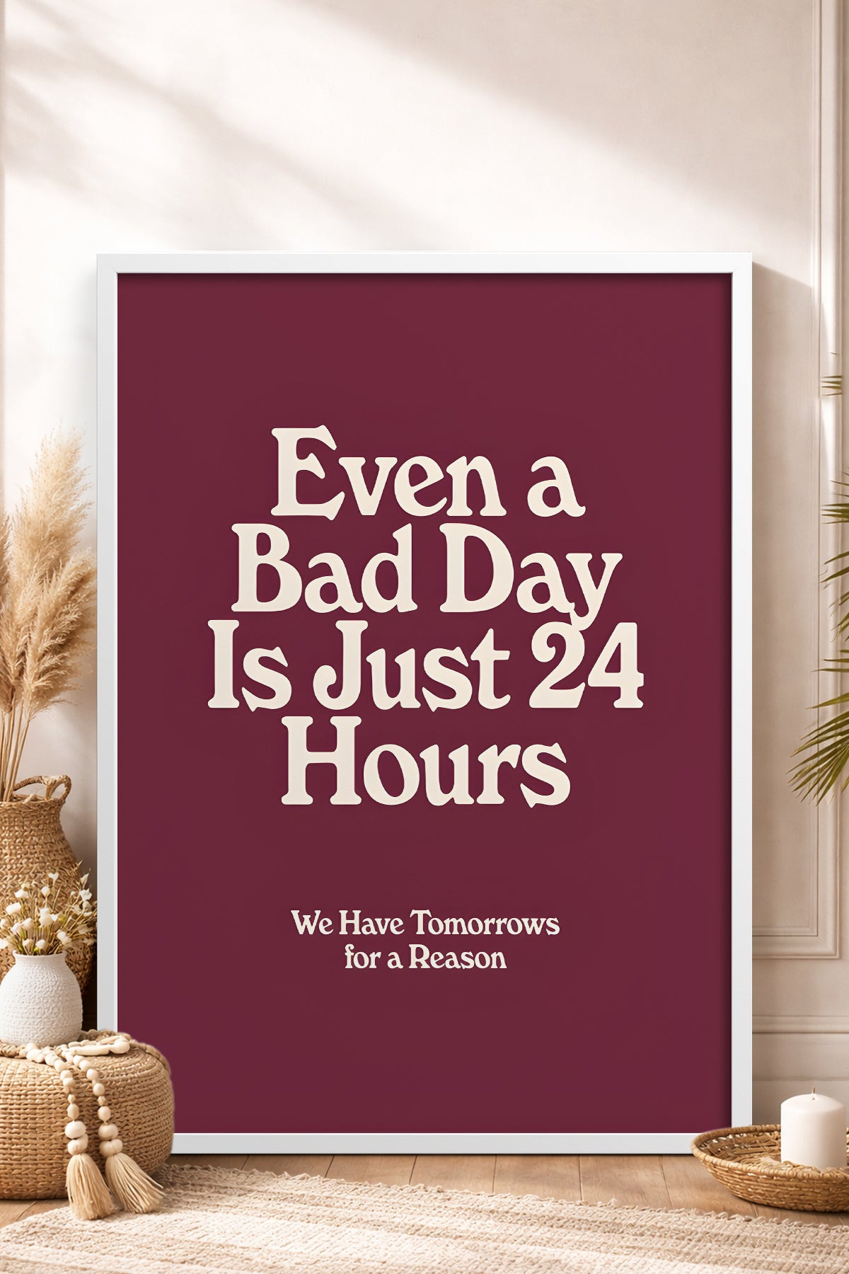 HOMEPACK Ahşap Çerçeveli Tablo Çerçeveli Poster Sanatsal Modern Duvar Dekoru BEK-8393