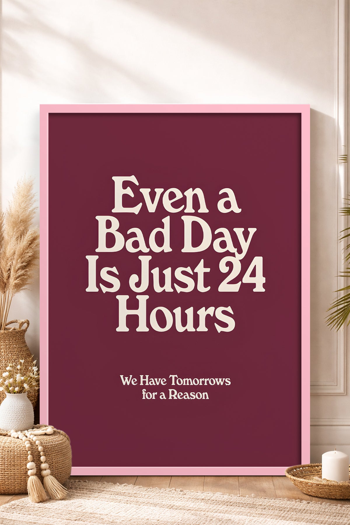 HOMEPACK Ahşap Çerçeveli Tablo Çerçeveli Poster Sanatsal Modern Duvar Dekoru BEK-8393