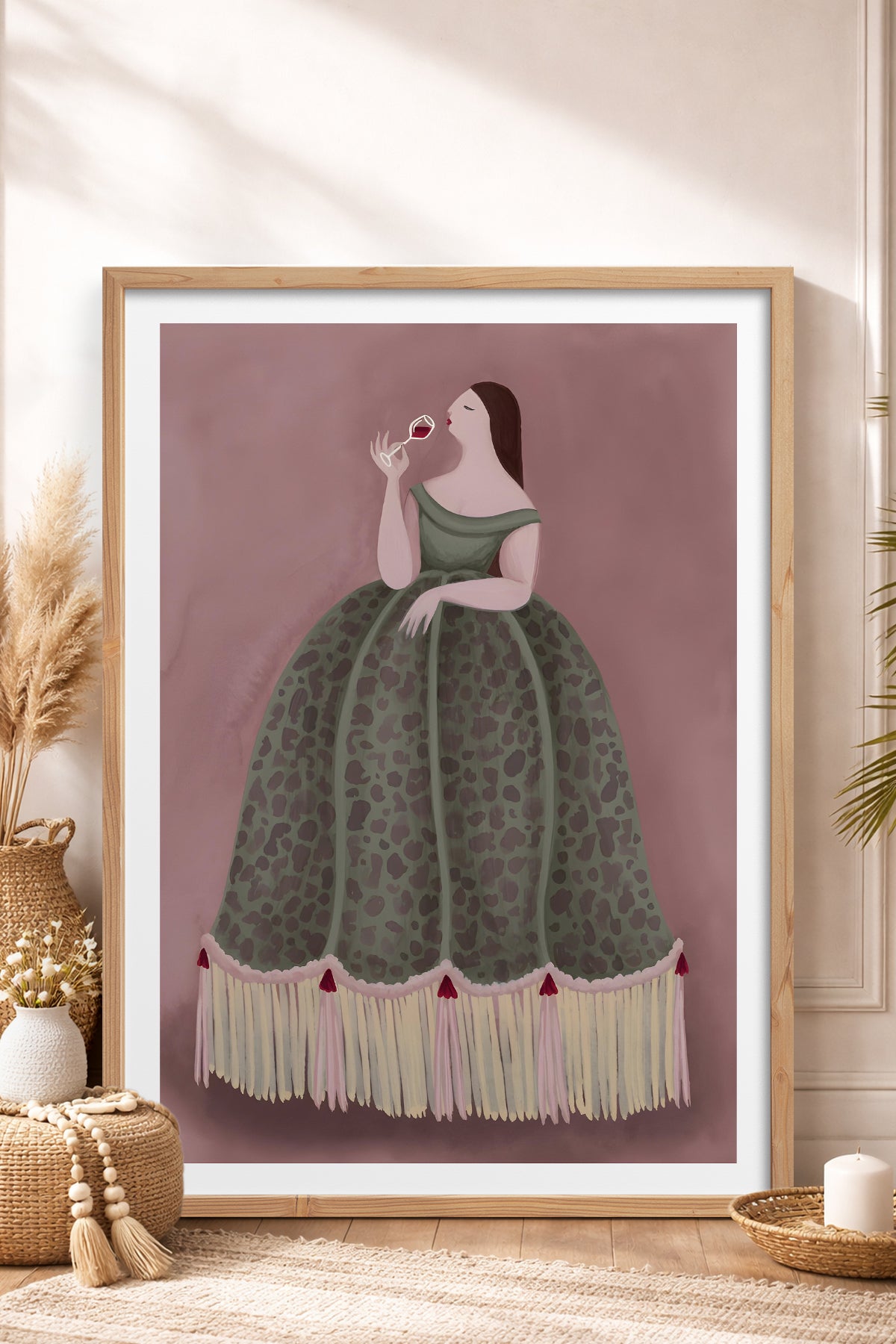 HOMEPACK Ahşap Çerçeveli Tablo Çerçeveli Poster Sanatsal Modern Duvar Dekoru BEK-8394