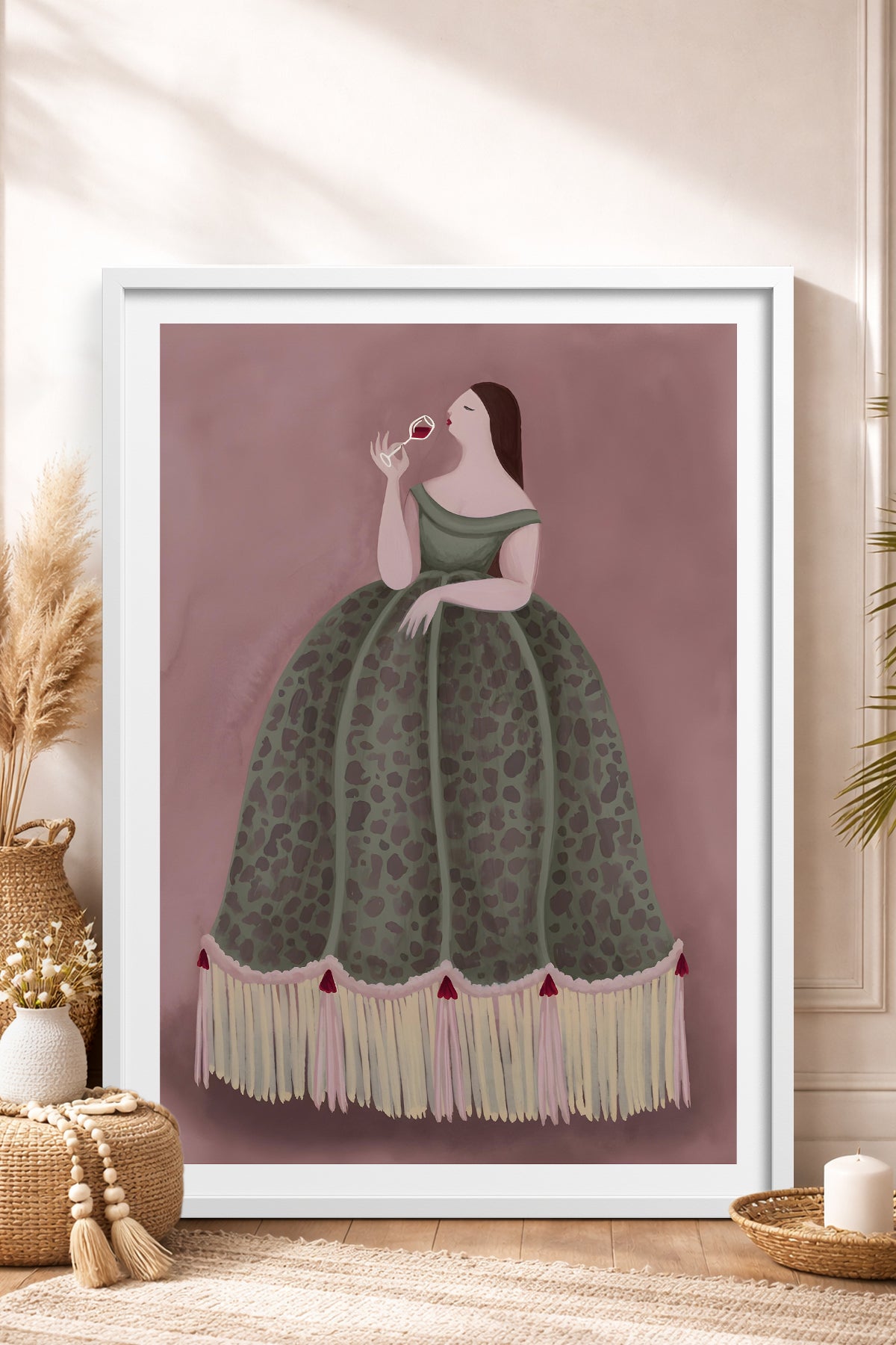 HOMEPACK Ahşap Çerçeveli Tablo Çerçeveli Poster Sanatsal Modern Duvar Dekoru BEK-8394