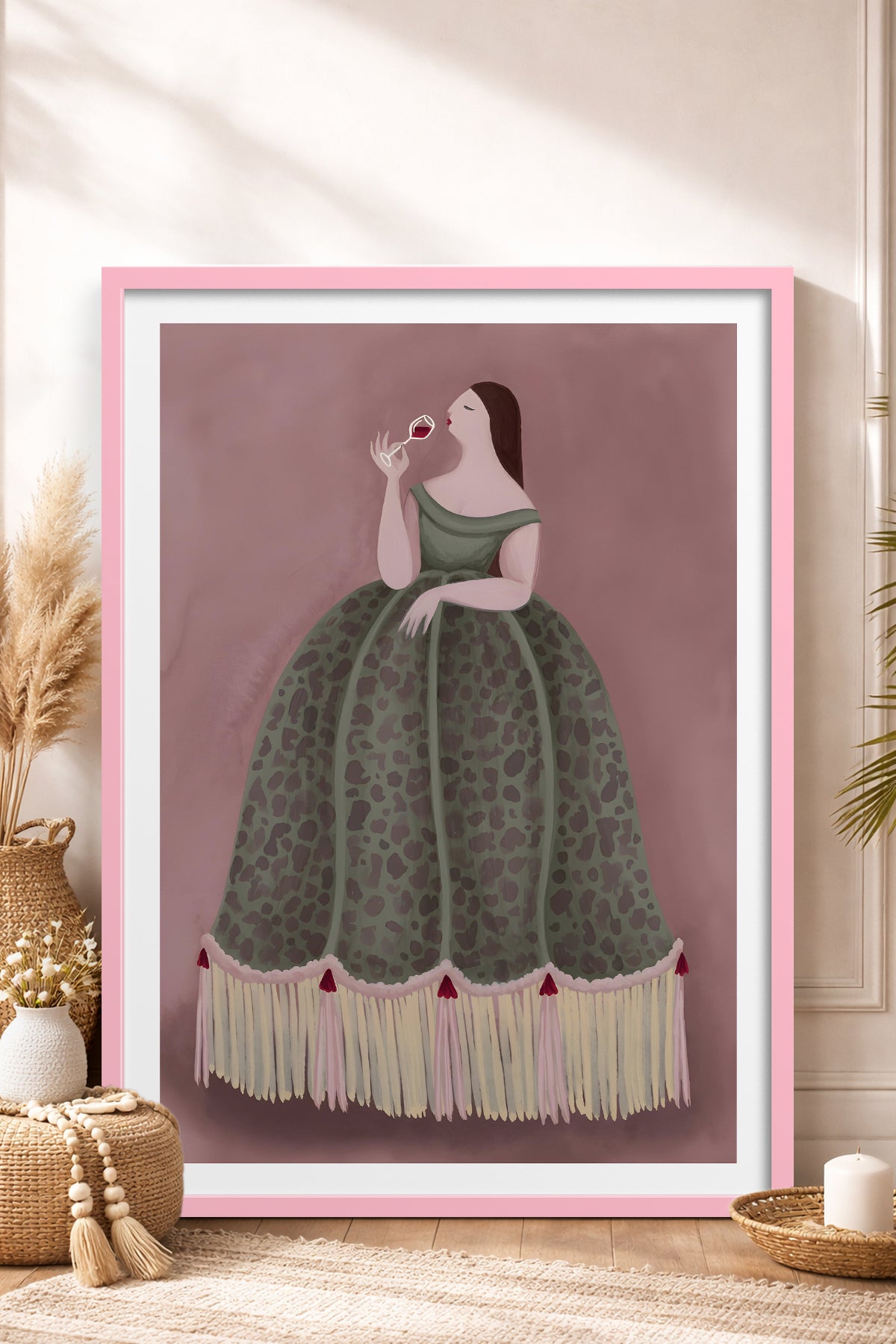 HOMEPACK Ahşap Çerçeveli Tablo Çerçeveli Poster Sanatsal Modern Duvar Dekoru BEK-8394