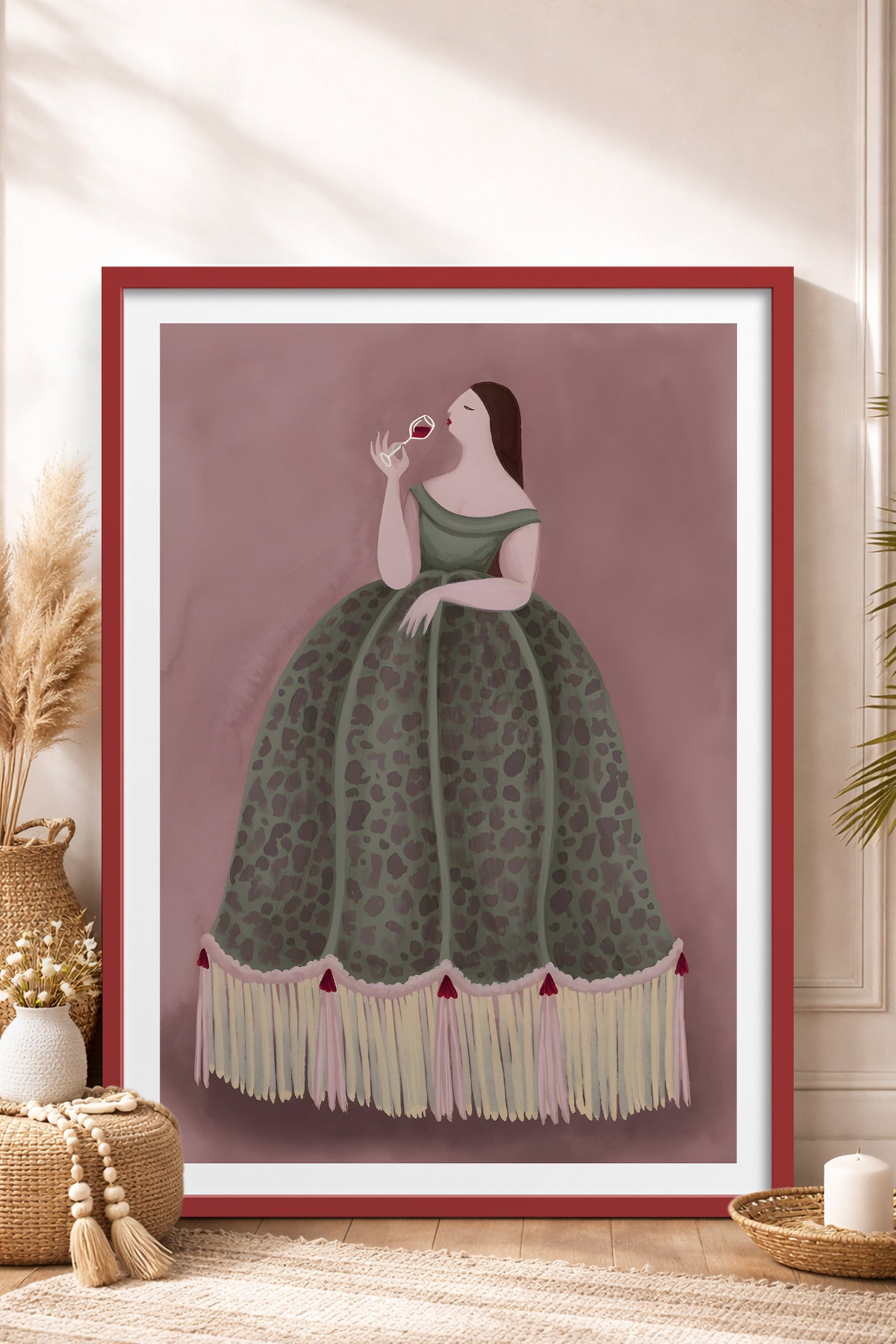 HOMEPACK Ahşap Çerçeveli Tablo Çerçeveli Poster Sanatsal Modern Duvar Dekoru BEK-8394