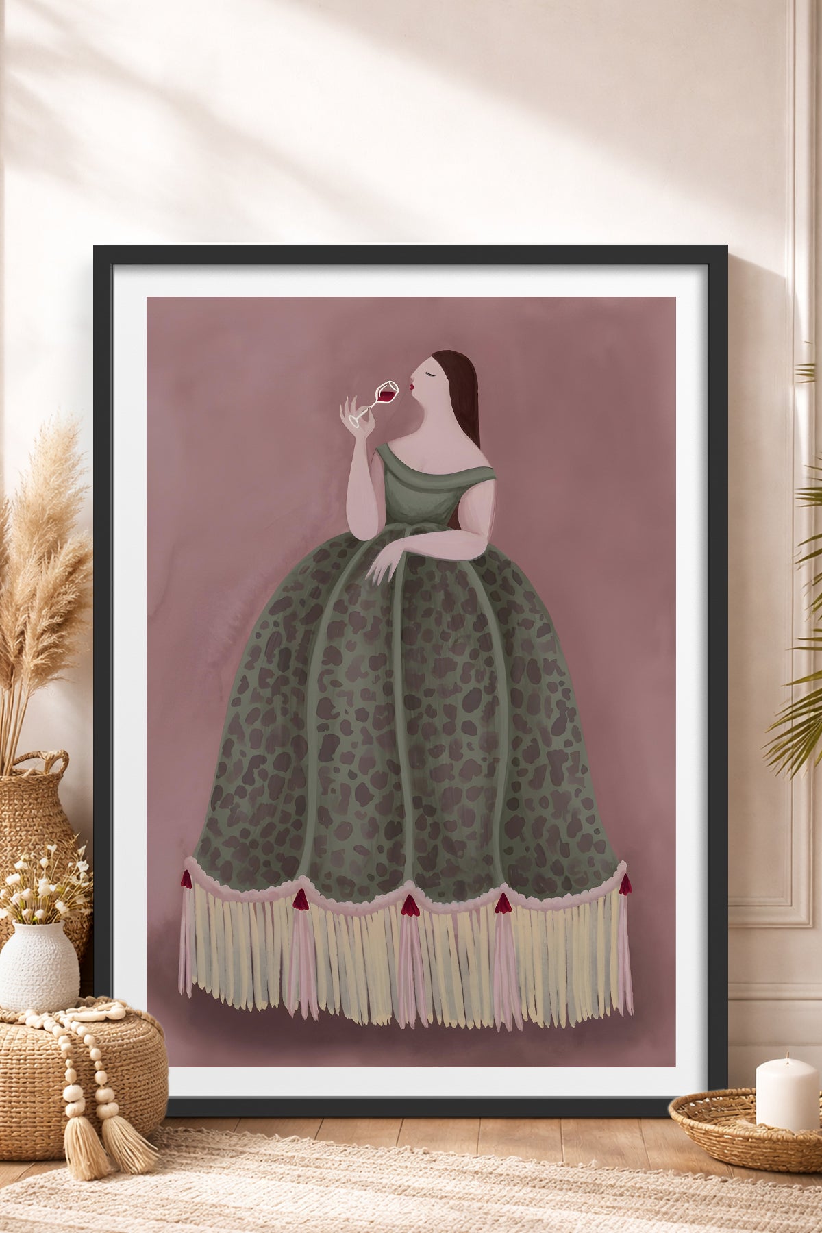 HOMEPACK Ahşap Çerçeveli Tablo Çerçeveli Poster Sanatsal Modern Duvar Dekoru BEK-8394