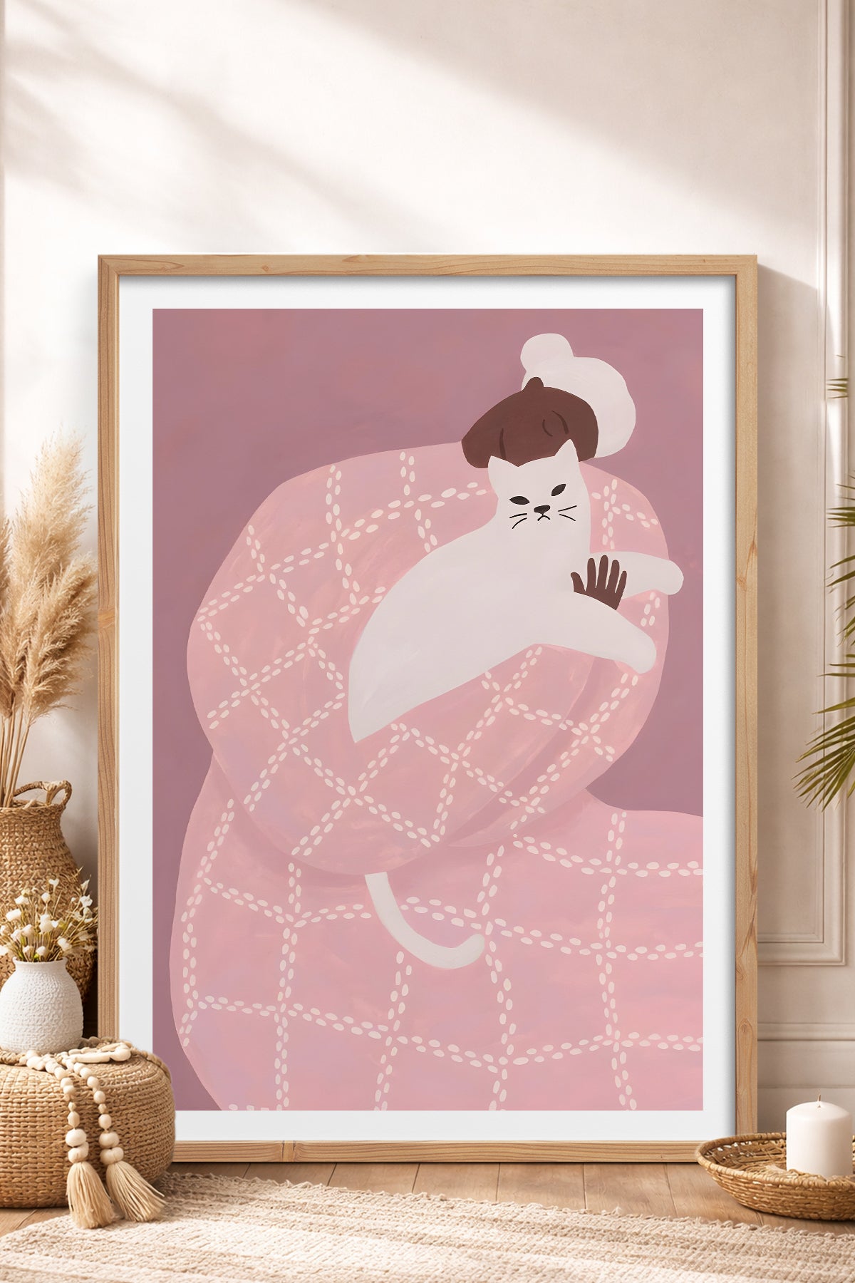 HOMEPACK Ahşap Çerçeveli Tablo Çerçeveli Poster Sanatsal Modern Duvar Dekoru BEK-8395