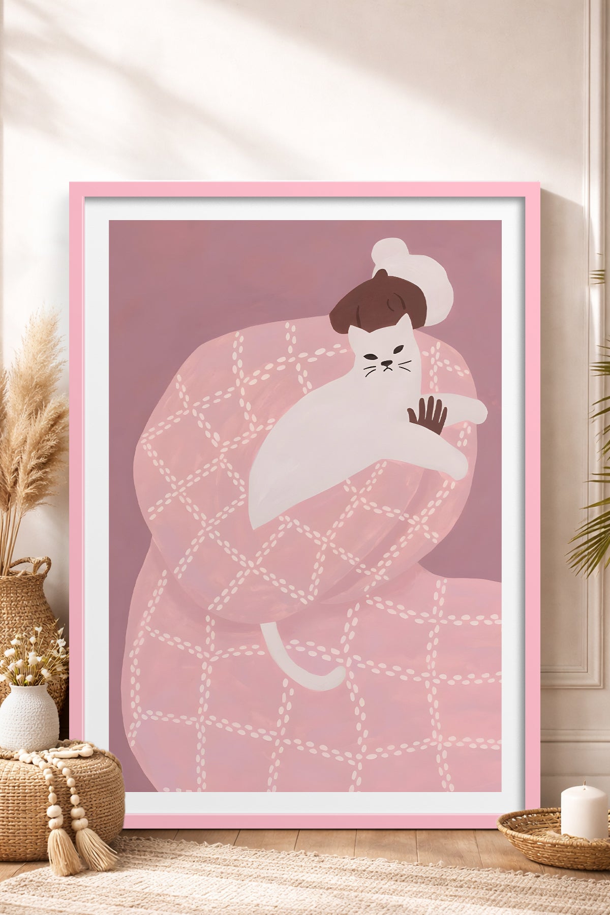 HOMEPACK Ahşap Çerçeveli Tablo Çerçeveli Poster Sanatsal Modern Duvar Dekoru BEK-8395