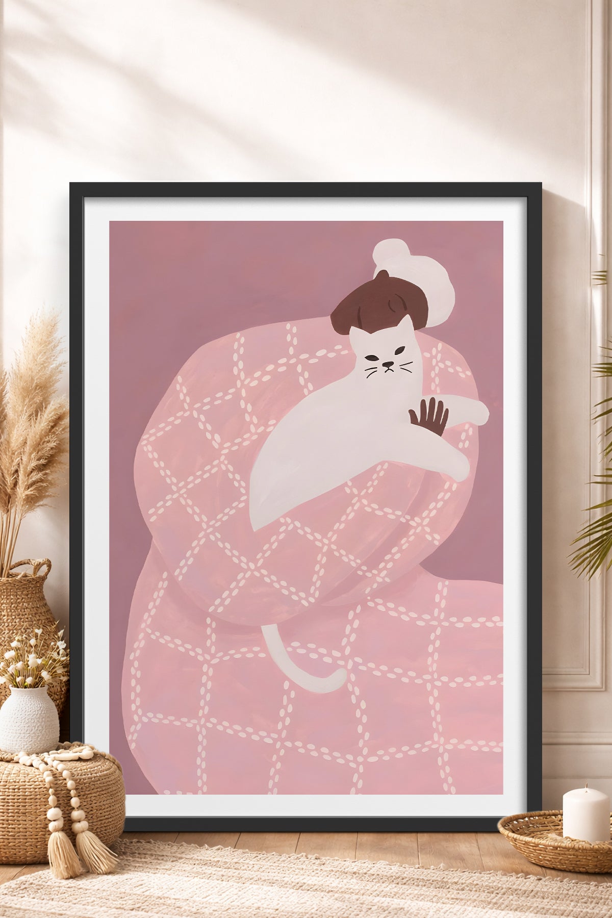 HOMEPACK Ahşap Çerçeveli Tablo Çerçeveli Poster Sanatsal Modern Duvar Dekoru BEK-8395
